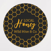 Honeycomb – Black or White Background Labels (Design 2)