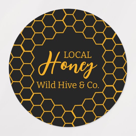 Honeycomb – Black or White Background Labels (Design 1)