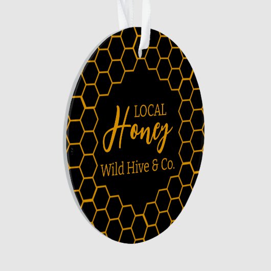 Honeycomb – Black or White Background Ornament (voorkant)