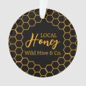 Honeycomb – Black or White Background Ornament (voorkant)