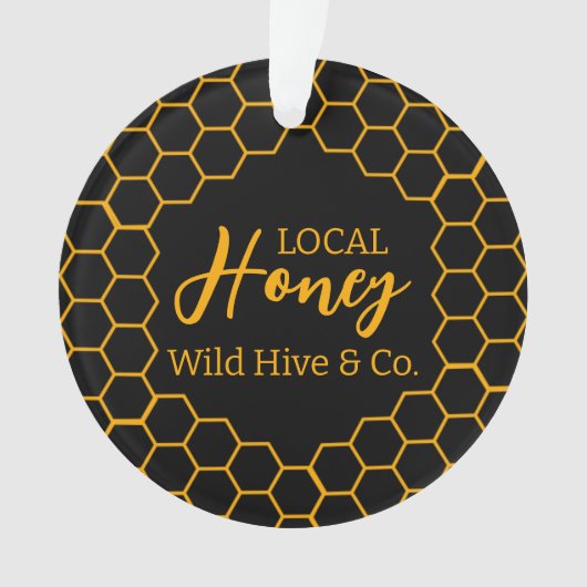 Honeycomb – Black or White Background Ornament (voorkant)