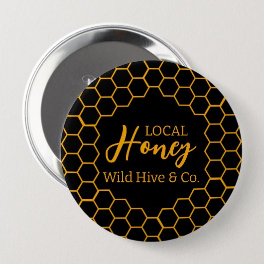 Honeycomb – Black or White Background Ronde Button 4,0 Cm (Voorkant /achterkant)