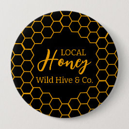 Honeycomb – Black or White Background Ronde Button 4,0 Cm