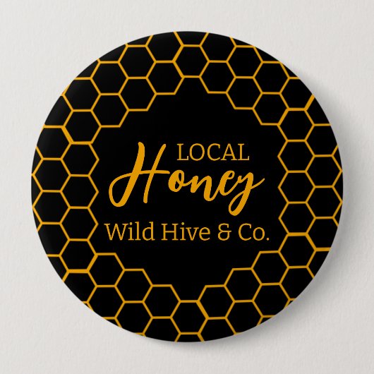 Honeycomb – Black or White Background Ronde Button 4,0 Cm (Voorkant)