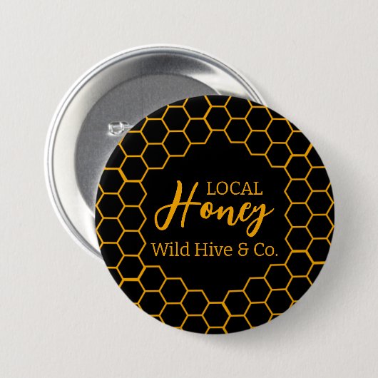 Honeycomb – Black or White Background Ronde Button 7,6 Cm (Voorkant /achterkant)