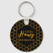Honeycomb – Black or White Background Sleutelhanger (Voorkant)