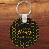 Honeycomb – Black or White Background Sleutelhanger (Achterkant)