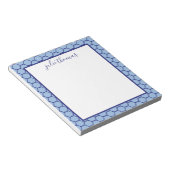 Honeycomb Blue en Navy Notepad Notitieblok (Schuin)