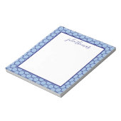 Honeycomb Blue en Navy Notepad Notitieblok (Linkerzijde)