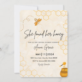 Honeycomb bruids douche uitnodiging