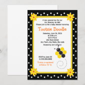 Honeycomb Bumble Bee 5x7 Baby shower Uitnodiging (Voorkant / Achterkant)