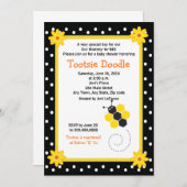 Honeycomb Bumble Bee 5x7 Baby shower Uitnodiging (Voorkant / Achterkant)