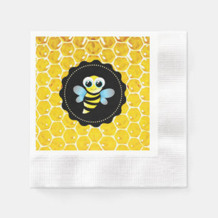 Honeycomb Bumble Bee Baby shower Napkins Servet