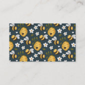 Honeycomb Bumblebee Baby shower Diaper Raffle Informatiekaartje (Achterkant)