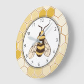 Honeycomb Bumblebee Gray Numbers Grote Klok (Hoek)