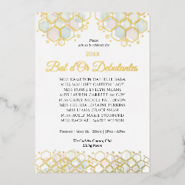 Honeycomb Corporate Elegance Gold Geometric  Folie Feestdagenkaart