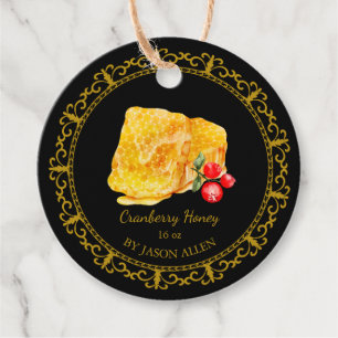Honeycomb Cranberry Infused Honey Hang Label