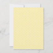 Honeycomb Cute Bumble Bee Baby Shower Invitations Kaart (Achterkant)