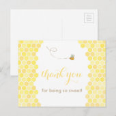 Honeycomb Dank je wel kaart, bij dank je, schat Briefkaart (Voorkant / Achterkant)