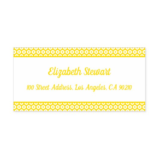 Honeycomb Design Return Address Self-Inking Stamp Zelfinktende Stempel (Design)