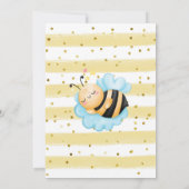 HoneyComb en Bee Baby shower Invitation Kaart (Achterkant)