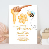 HoneyComb en Bee Baby shower Invitation Kaart