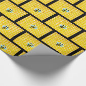 Honeycomb en Bumble Bee Yellow & Black Gift Wrap Cadeaupapier (Hoek)