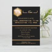 Honeycomb en Floral Wedding Shower Kaart (Staand voorkant)