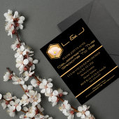 Honeycomb en Floral Wedding Shower Kaart