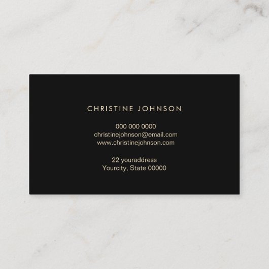 Honeycomb Faux Rainbow Glitter Bee op zwart Visitekaartje (Achterkant)