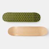 Honeycomb Flower - Black and Yellow Skateboard (Horizontaal)