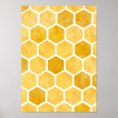 Honeycomb gele bijenkruid poster (Voorkant)