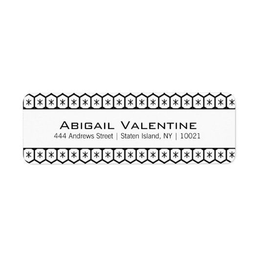 HoneyComb geometrische retour adreslabels Etiket (Voorkant)