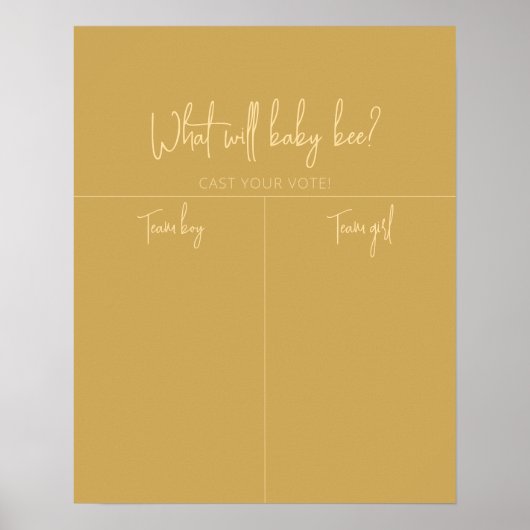 Honeycomb Geslacht Onthullen Jongen of Meisje Graf Poster (Voorkant)