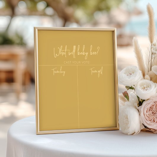 Honeycomb Geslacht Onthullen Jongen of Meisje Graf Poster