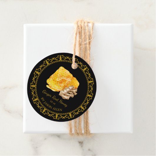  Honeycomb Ginger Infused Honey Hang Label (In situ)