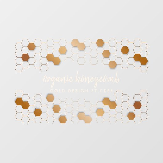 Honeycomb Gold apiary business store Raamsticker (Vel)