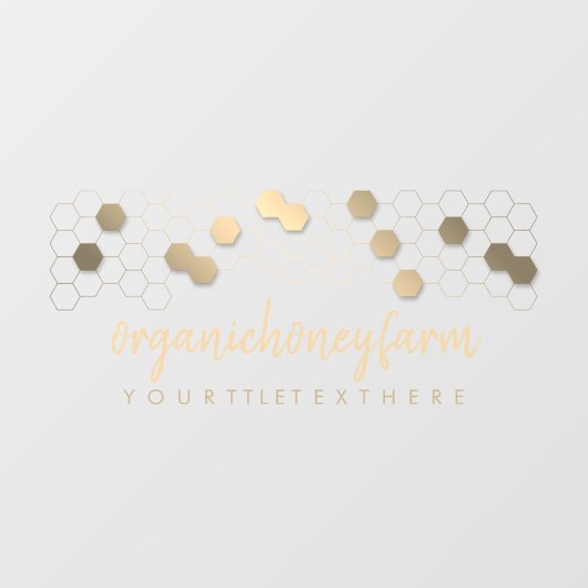 Honeycomb Gold Apiary store Raamsticker (Vel)