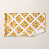 Honeycomb Gold Glitter Boho Popular Collectie Bad Handdoek (Handdoek)