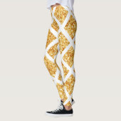Honeycomb Gold Glitter Boho Popular Collectie Leggings (Links)