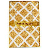 Honeycomb Gold Glitter Boho Popular Collectie Medium Cadeauzakje (Voorkant)