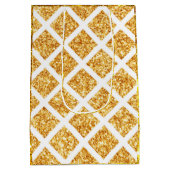 Honeycomb Gold Glitter Boho Popular Collectie Medium Cadeauzakje (Achterkant)