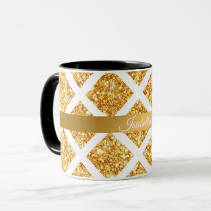 Honeycomb Gold Glitter Boho Popular Collectie Mok