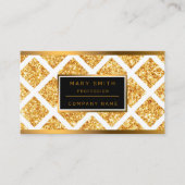 Honeycomb Gold Glitter Boho Popular Collectie Visitekaartje (Voorkant)