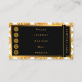 Honeycomb Gold Glitter Boho Popular Collectie Visitekaartje (Achterkant)