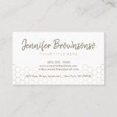 Honeycomb Gold Home Onroerend goed Visitekaartje (Achterkant)