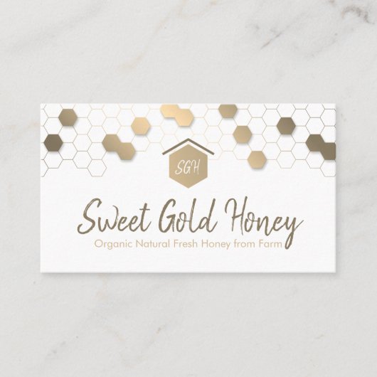 Honeycomb Gold Home Vastgoed Visitekaartje (Voorkant)