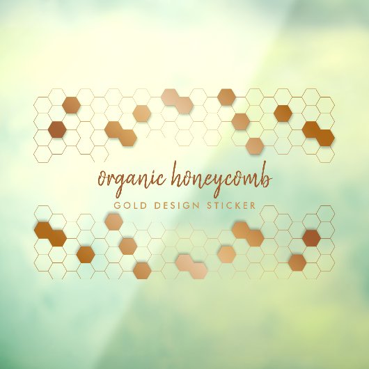 Honeycomb Gold Raamsticker (Vel 3)
