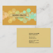 Honeycomb Gradiënt Amber Gold Designer Visitekaartje (Voorkant / Achterkant)