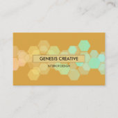 Honeycomb Gradiënt Amber Gold Designer Visitekaartje (Voorkant)